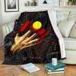 Aboriginal Flag Inside Aboriginal Art Blanket
