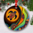 Aboriginal art Green Turtle Christmas Ornaments