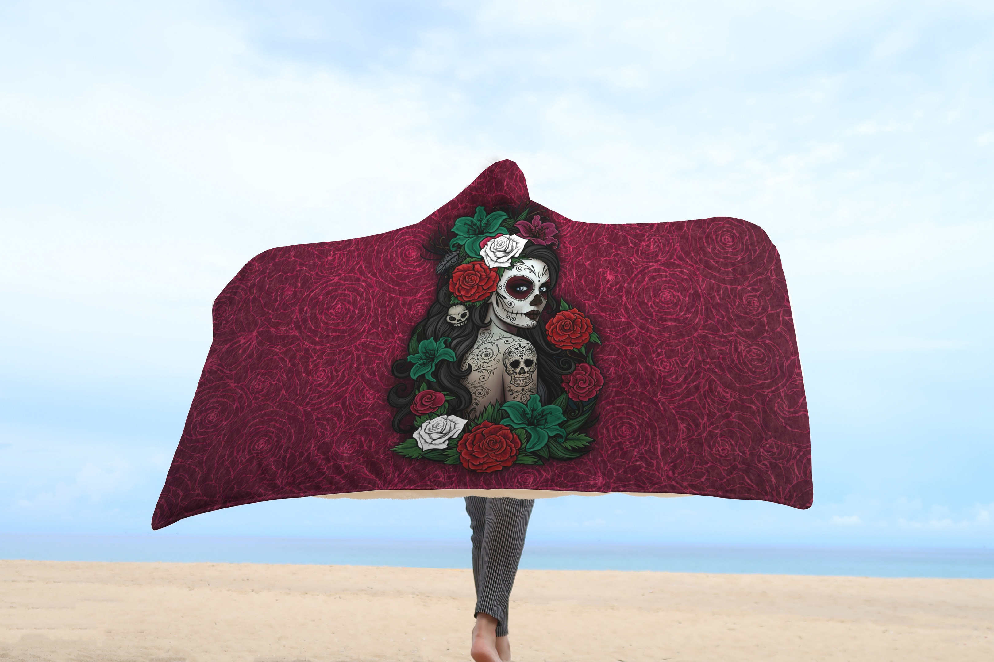 Mexican Girl Hooded Blanket MH