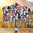 Hooded Blanket - Dairy Cattle Fabric