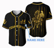 Personalized Name Rodeo Baseball Shirt Golden Team Roping
