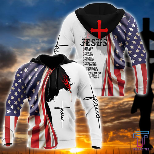 Jesus American Flag Shirts For Men and Women AM