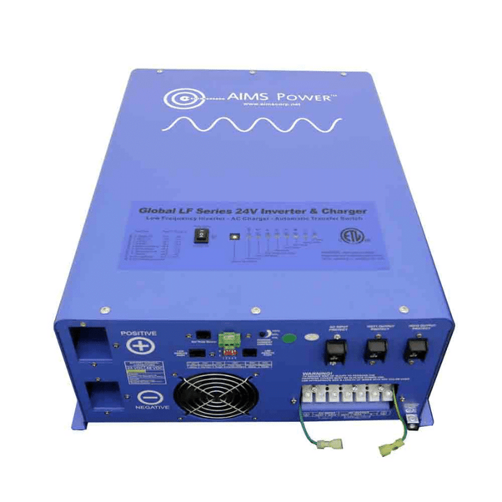 AIMS Power 6000 Watt Pure Sine Inverter Charger - 24VDC to 120VAC - LISTED TO UL & CSA