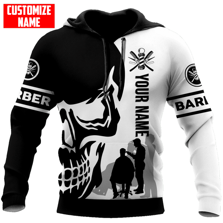 Personalized Barber Skull Printed Unisex Shirts SN