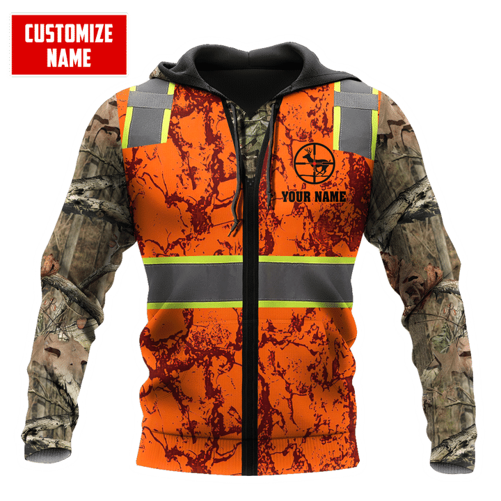 Personalized Name Deer Hunter Safety Camo Vest Shirts