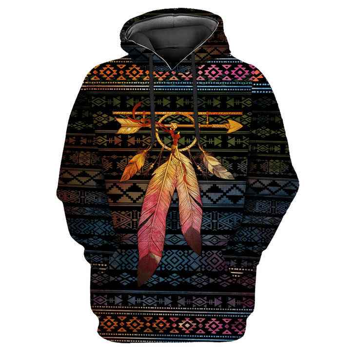 Native American Pattern D Over Printed Unisex Shirts
