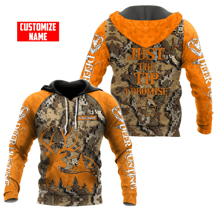 Personalized Name Deer Hunting Just The Tip I Promise Shirts
