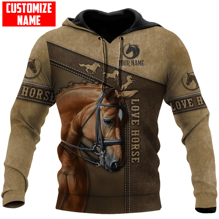 Personalized Name Love Horse Unisex Shirts