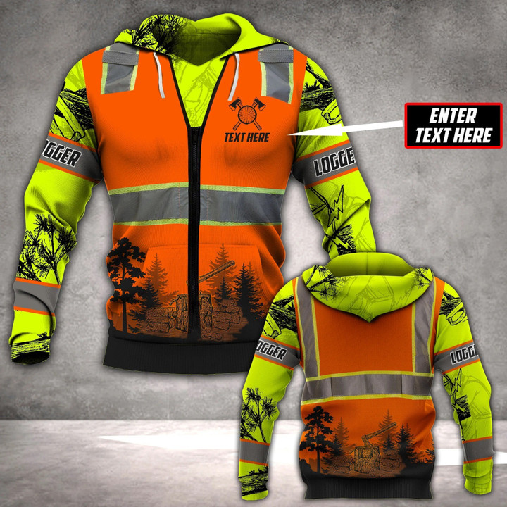 CUSTOMIZE LOGGER SAFETY D PRINTED SHIRTS