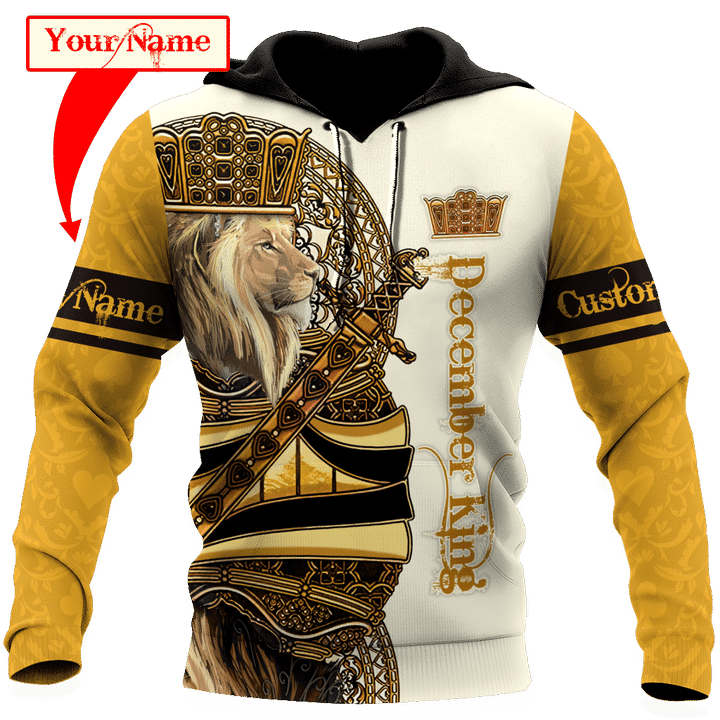 Custom Name December King 3D All Over Printed Unisex Shirts