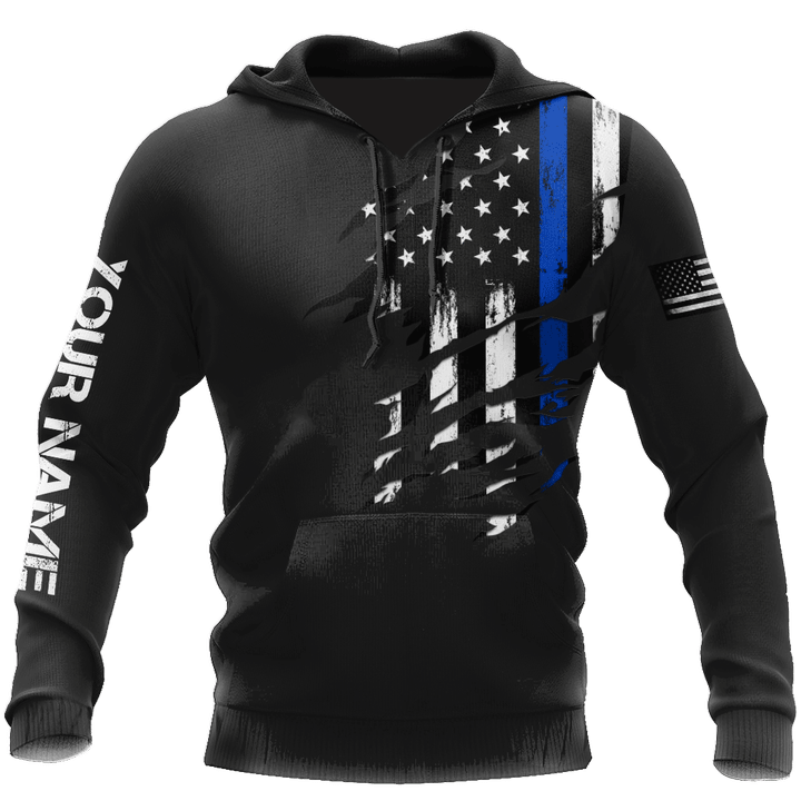 Thin Blue Line apparel US Law Enforcement custom name design d print shirts