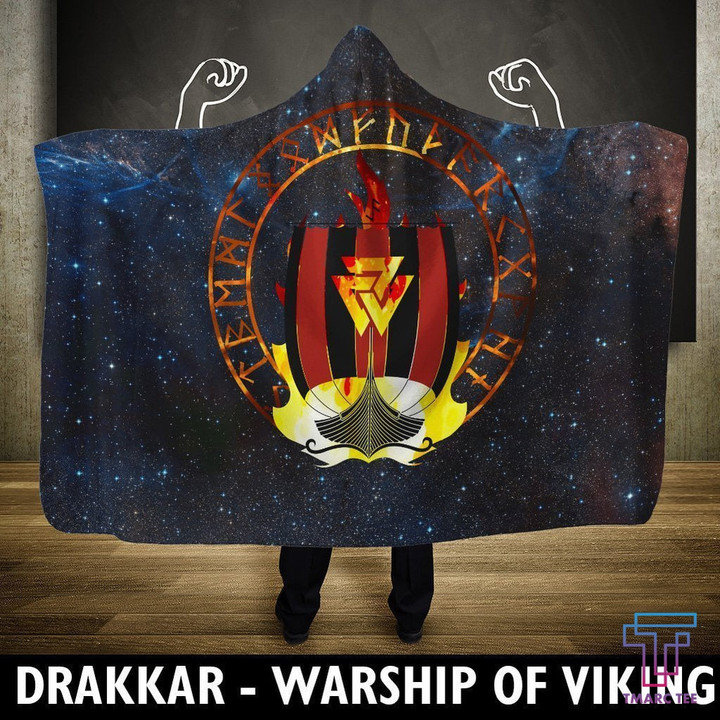 Viking Hooded Blanket - Drakkar Warship Of Viking PL