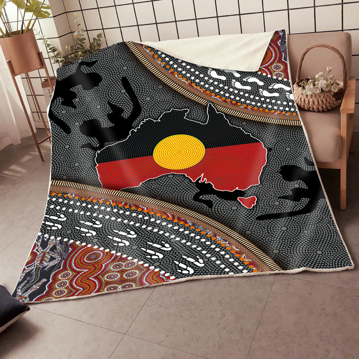 Aboriginal dots Zip pattern Blanket