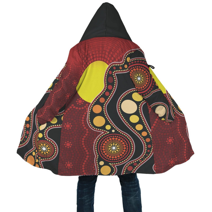 Aboriginal Flag Circle Dot Painting Art Cloak