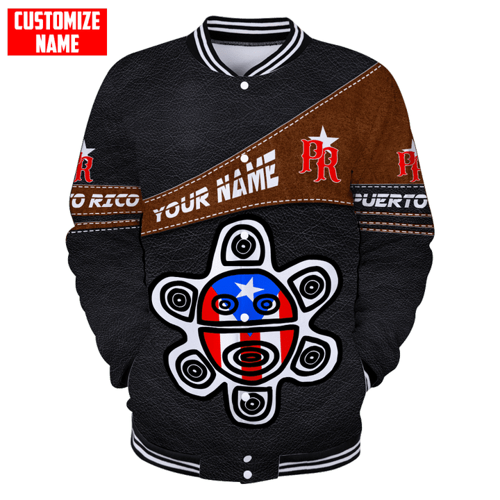 Customize Name Puerto Rico Baseball jacket Shirts