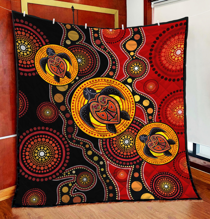 Aboriginal Australia Indigenous Turtles Painting Art Quilt