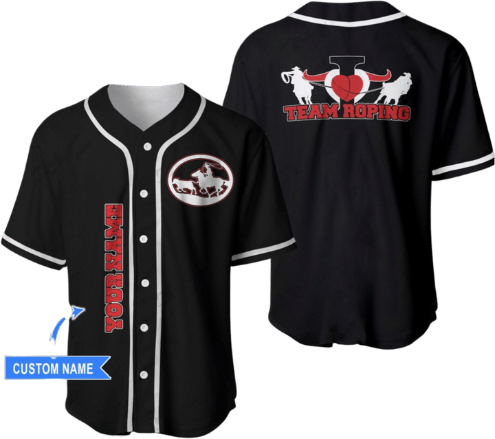 Personalized Name Rodeo Baseball Shirt Golden Love Team Roping