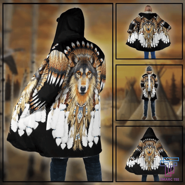 Native Wolf Dreamcatcher Hooded Coat MP