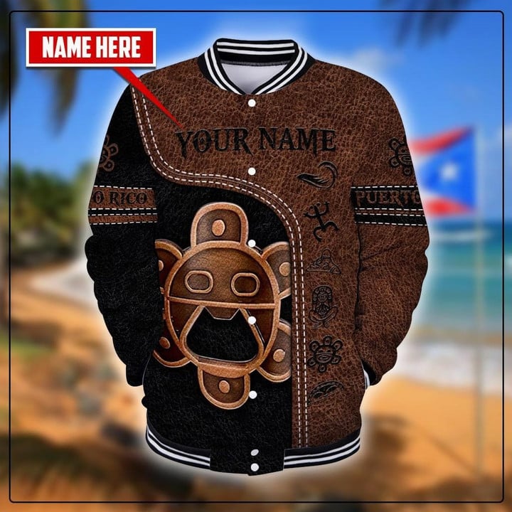Customize Name Puerto Rico Baseball jacket Shirts