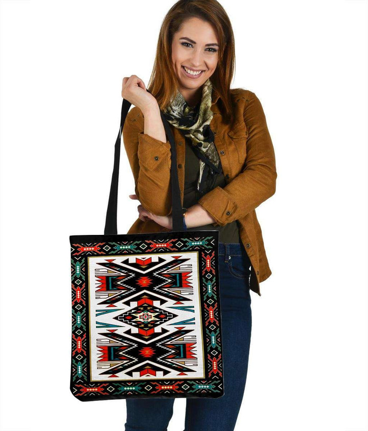 Native American Printed Canvas Tote Bag