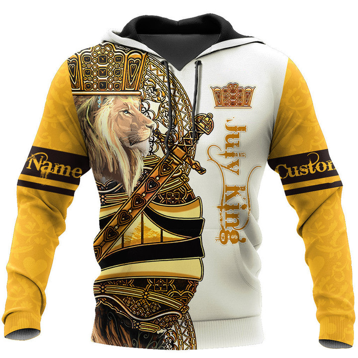 Custom Name July King Lion 3D All Over Printed Unisex Shirts