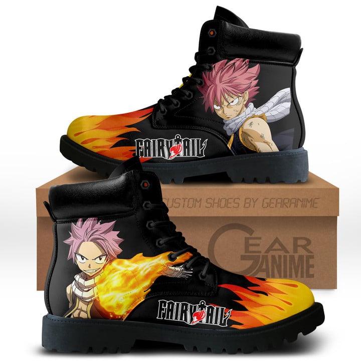 Fairy Tail Natsu Dragneel Boots Custom Anime ShoesGear Anime