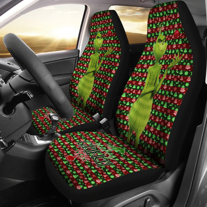 Grinch Christmas Holiday Car Seat Covers Movie Car Accessories Custom For Fans AA22101901