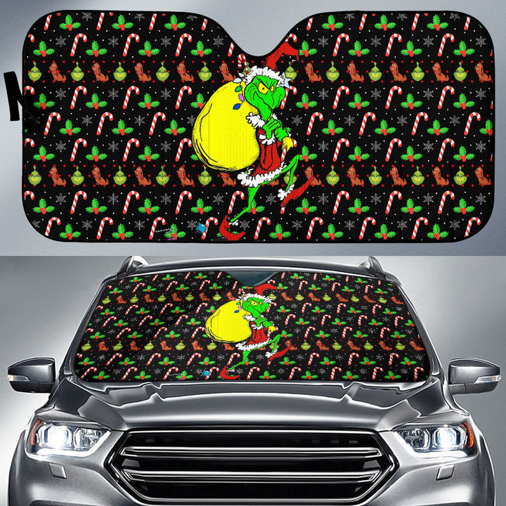 Grinch Christmas Holiday Car Sun Shade Movie Car Accessories Custom For Fans AA22101903