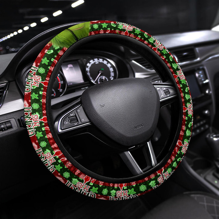 Grinch Christmas Holiday Steering Wheel Cover Movie Car Accessories Custom For Fans AA22101901