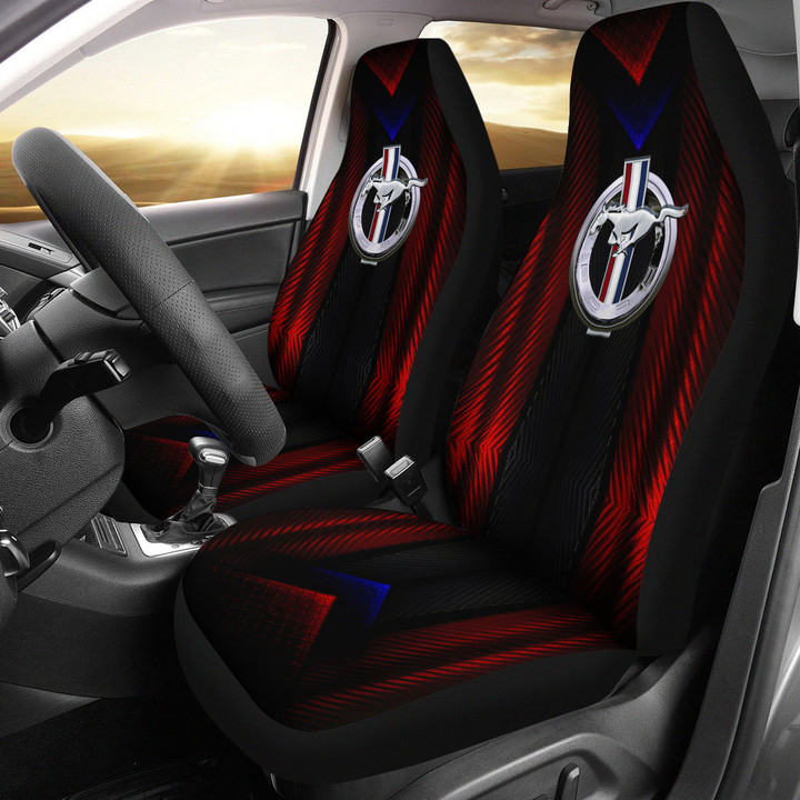 Ford Mustang Logo Car Seat Covers Automobile Car Accessories Custom For Fans AA22102102