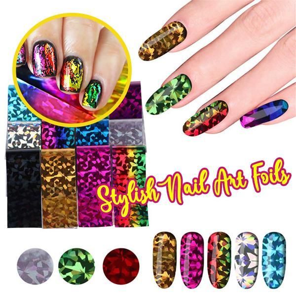 12PCS/Set of Stylish Nail Art Foils
