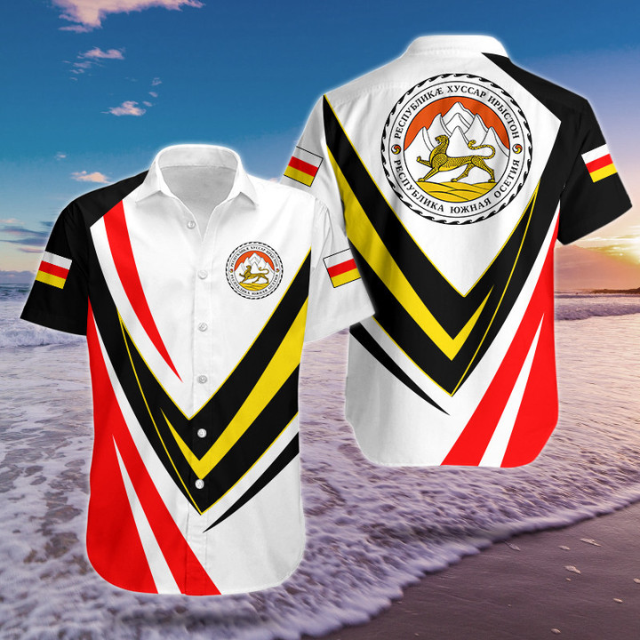 AIO Pride South Ossetia Sport Form Coat Of Arms Hawaiian Shirt