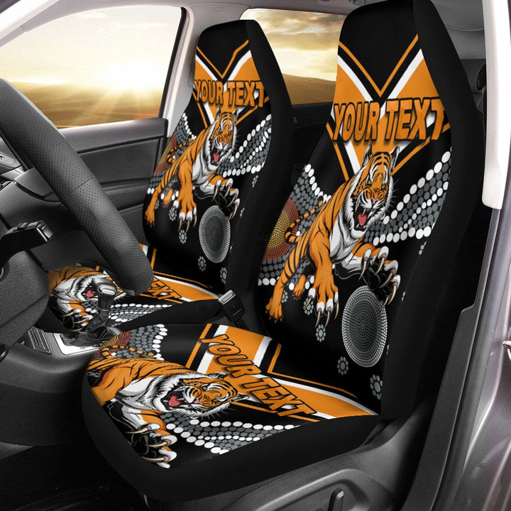 AIO Pride Custom Text Wests Tigers Original Indigenous - Rugby Team Car Seat Cover