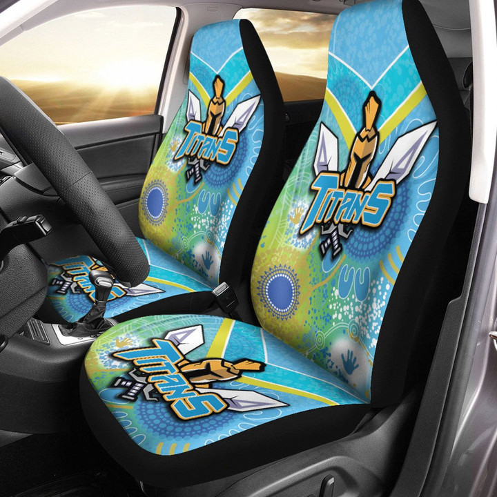 AIO Pride Gold Coast Titans Indigenous Special Style - Rugby Team Car Seat Cover