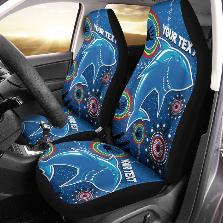 AIO Pride Custom Text Cronulla-Sutherland Special Indigenous - Rugby Team Car Seat Cover