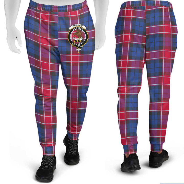 AIO Pride Graham Of Menteith Red Clan Tartan Crest Jogger Pant