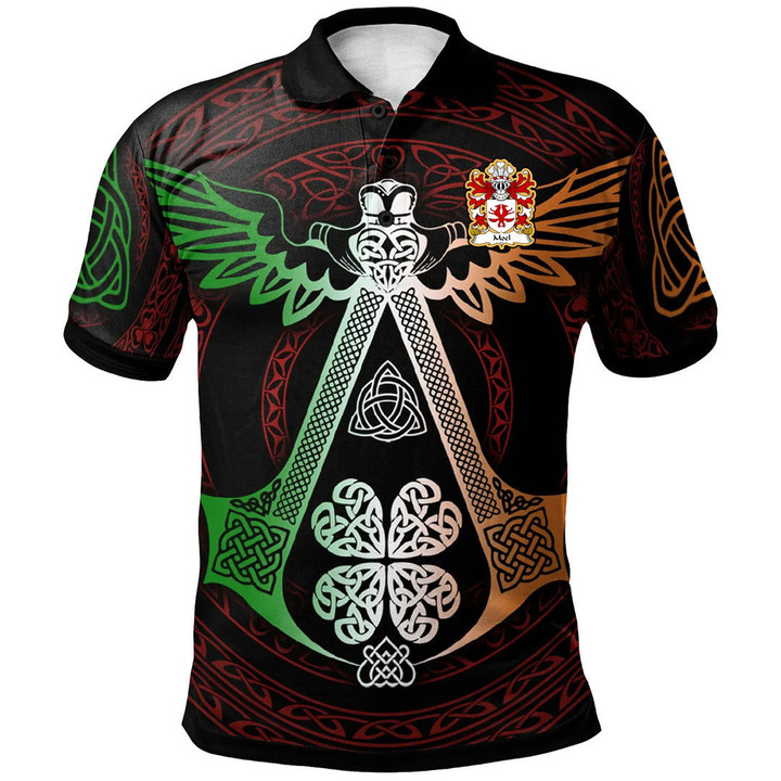 AIO Pride Moel Of Anglesey Welsh Family Crest Polo Shirt - Irish Celtic Symbols And Ornaments