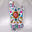 AIO Pride - Geometric Floral Winter White Hooded Blanket