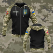 AIO Pride - Customize Ukraine Coat Of Arms Camo Unisex Adult Hoodies