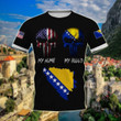 AIO Pride - American My Home Bosnian My Blood Unisex Adult Shirts