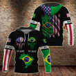 AIO Pride - American My Home Brazilian My Blood Unisex Adult Shirts