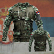 AIO Pride - Customize Serbian Army Camo 3D Unisex Adult Pullover Hoodie