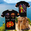 AIO Pride - American My Home Macedonian My Blood Unisex Adult Shirts