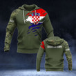 AIO Pride - Customize Croatian Army Camo - Torn 3D Unisex Adult Hoodies