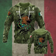 AIO Pride - Custom (Mexico) Coat Of Arms Camo Over Print Hoodies