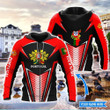 AIO Pride - Customize Portugal Coat Of Arms & Map Style Unisex Adult Hoodies