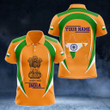 AIO Pride - Customize India Map & Coat Of Arms Unisex Adult Polo Shirt