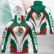 AIO Pride - Mexico Coat Of Arms & Flag Unisex Adult Neck Gaiter Hoodie