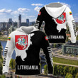 AIO Pride - Lithuania Coat Of Arms Black - White Style Unisex Adult Shirts