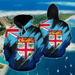 AIO Pride - Fiji Flag Painting Ver2 Unisex Adult Hoodies